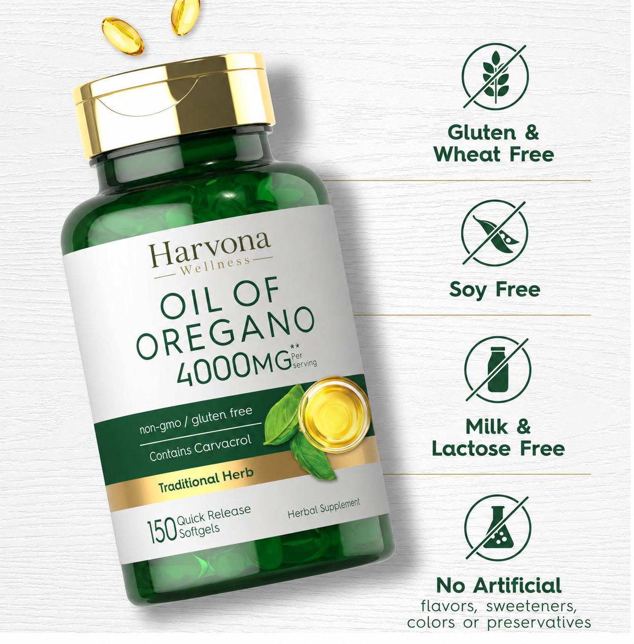 Harvona Wellness Oil of Oregano Softgels